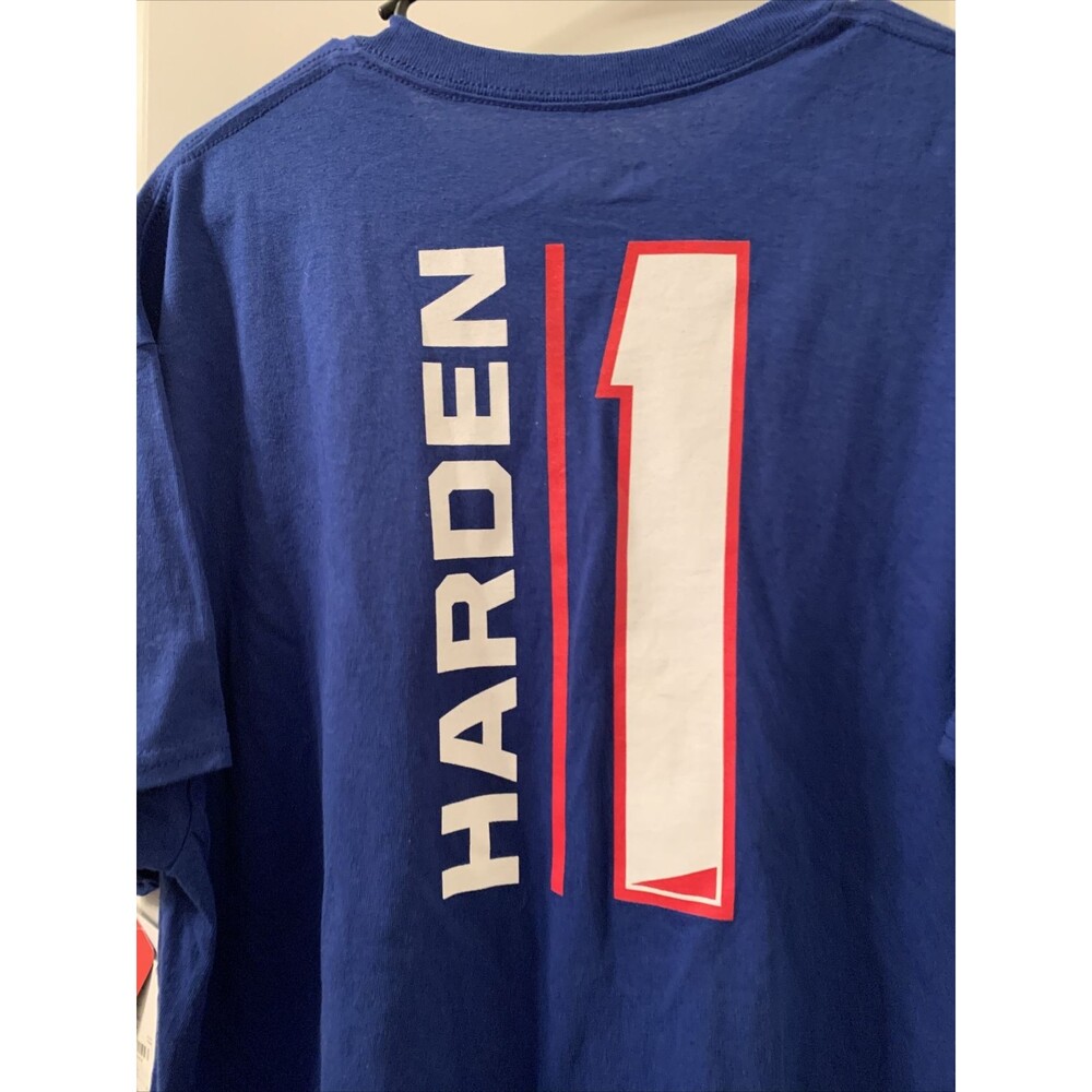 Philadelphia 76ers Harden #1 NBA T-Shirt Men's Size XL Blue - Picture 8 of 8
